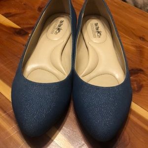 Coach and Four blue sparkly flats